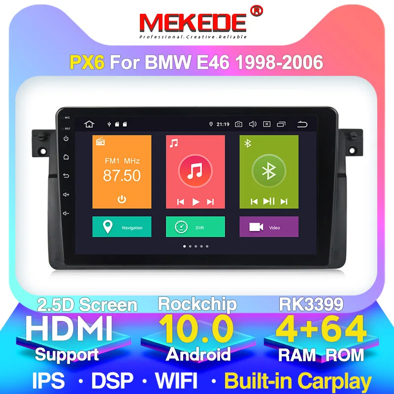 Новейший автомобильный мультимедийный плеер android для BMW E46 M3 318/320/325/330/335 с 4 Гб 64 GPS