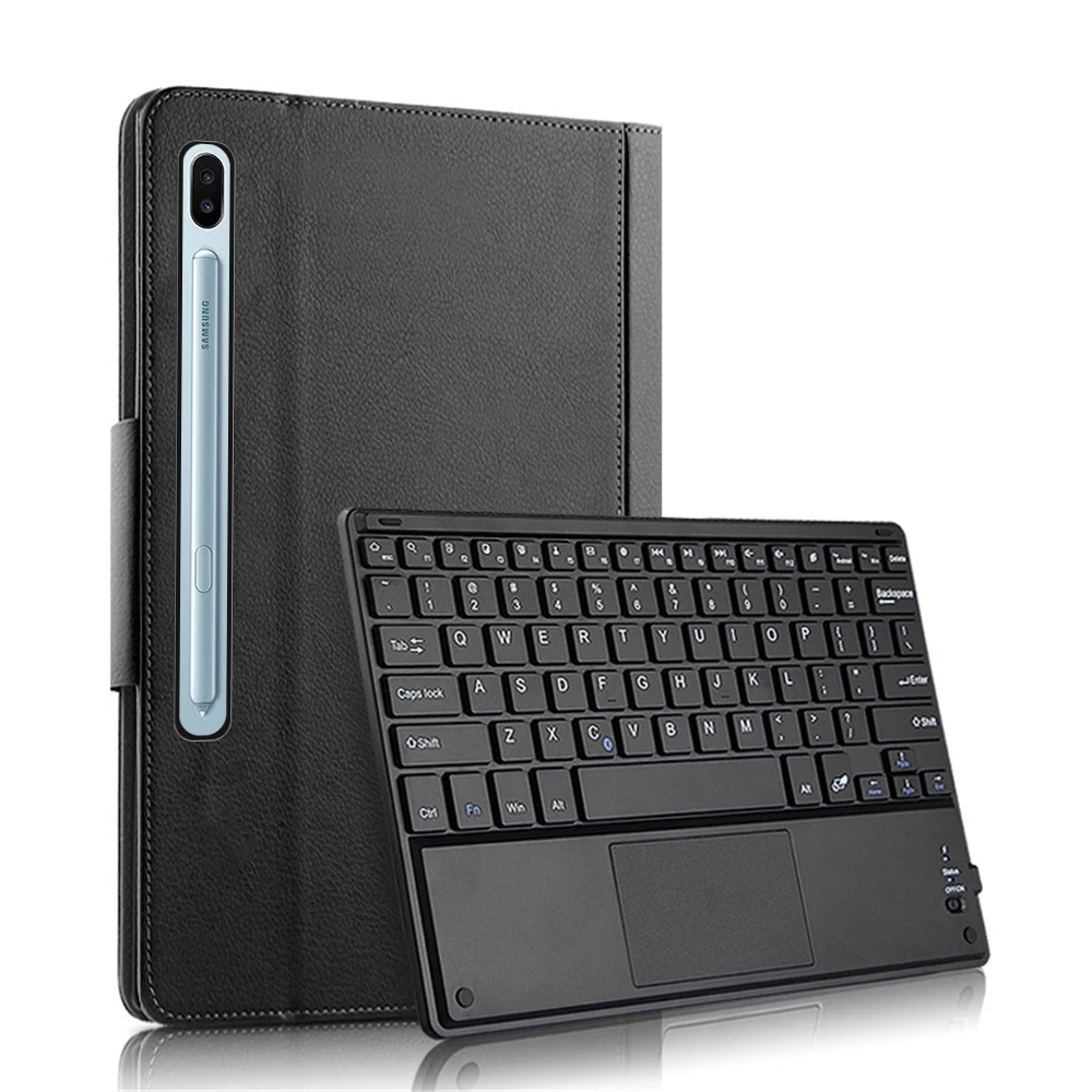 For Samsung Galaxy Tab S6 10.5 SM-T860 T865 T867 Case with English Keyboard Touchpad PU Leather Tablet Protector Cover | Компьютеры и