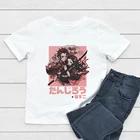 Новинка 2022, стильная одежда для мальчиков с изображением рассекающего демонов, Детская футболка в японском стиле, летние детские Топы Harajuku Kimetsu no Yaiba