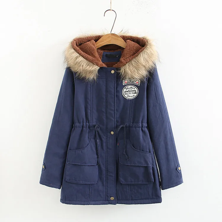 

ZQLZ Winter Jacket Women 2021 Warm Loose Padded Cotton Coat Female Casual Hooded Long Parka Mujer Plus Size Black Pink Jackets