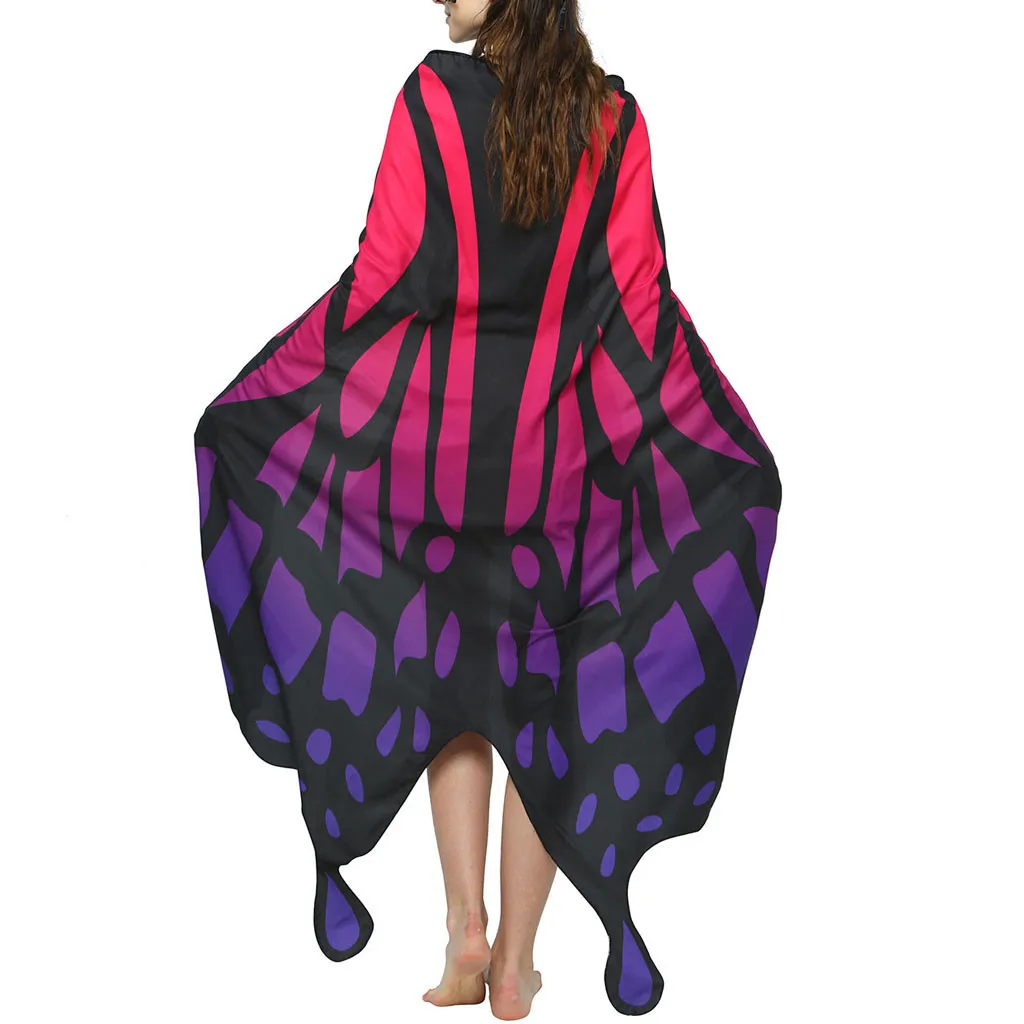 SAGACE Женская рождественская бабочка хвост принт шаль дамский плащ накидка костюм