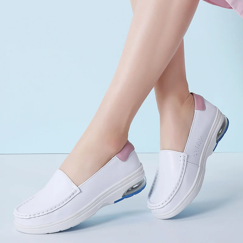 Plardin/женские лоферы обувь из натуральной кожи без застежки прогулочная белые