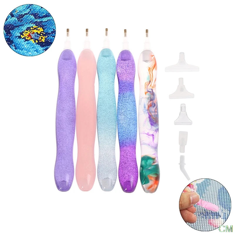 

5D Point Drill Pen Resin Diamond Painting Pen Cross Stitch Drawing Embroidery Picking Tool Handmade Sewing Craft Accessories