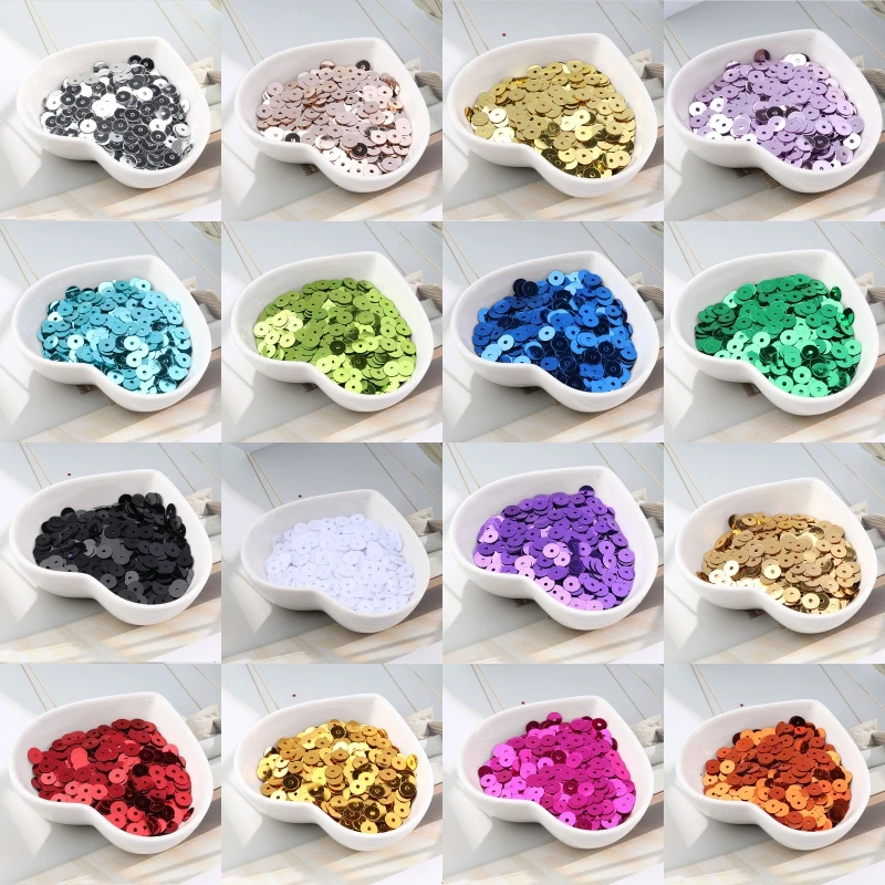 720 шт./упак. 6 мм блестки на серебряной основе Плоская Круглая свободная