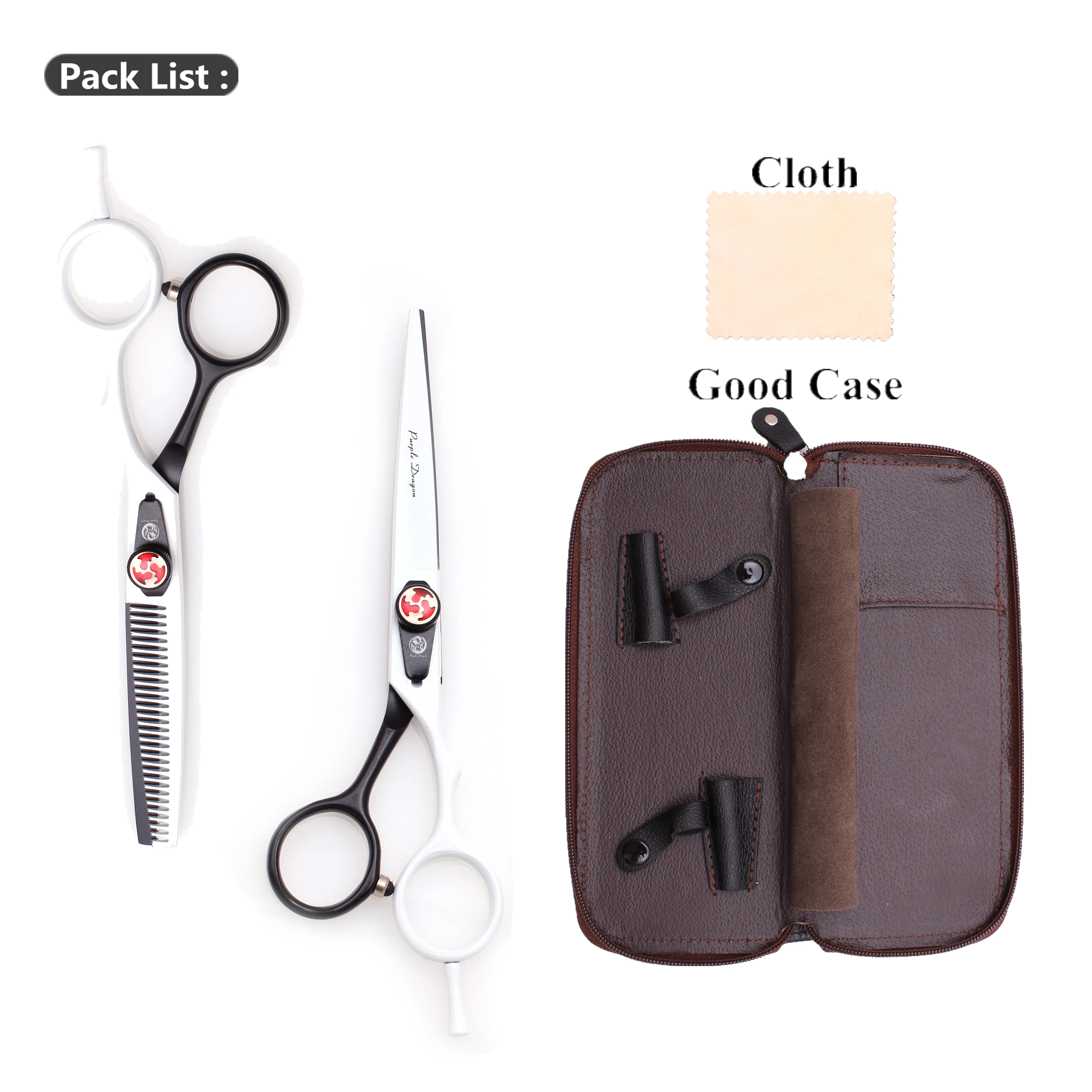 Парикмахерские ножницы Z1018 из нержавеющей стали с фиолетовым драконом 6 дюймов