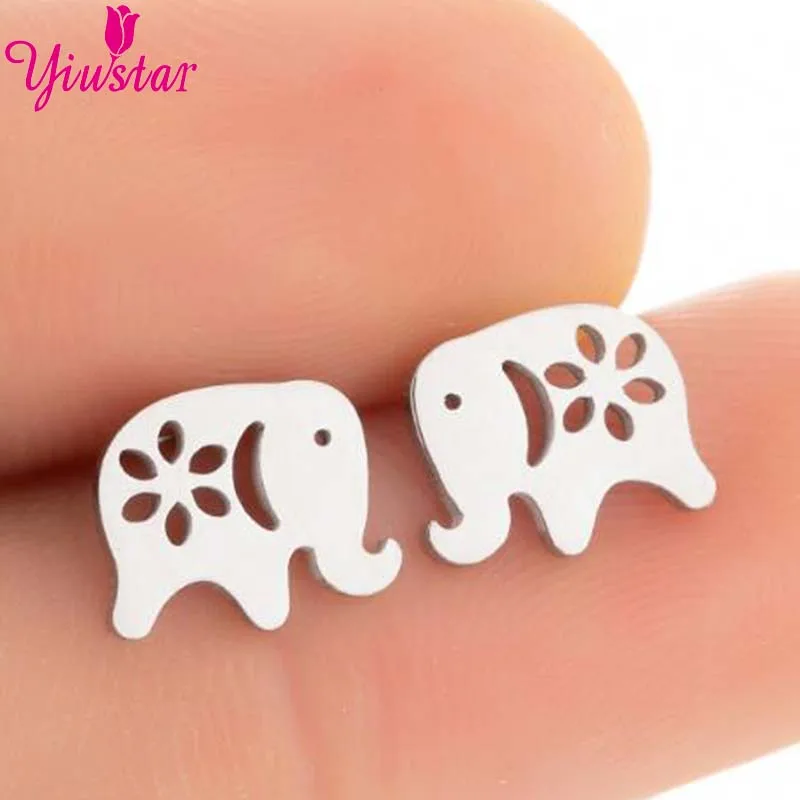 

Модные дизайнерские серьги в ухо, женские повседневные маленькие серьги в виде звезд и Луны в стиле бохо, милые серьги в виде слона и животны...