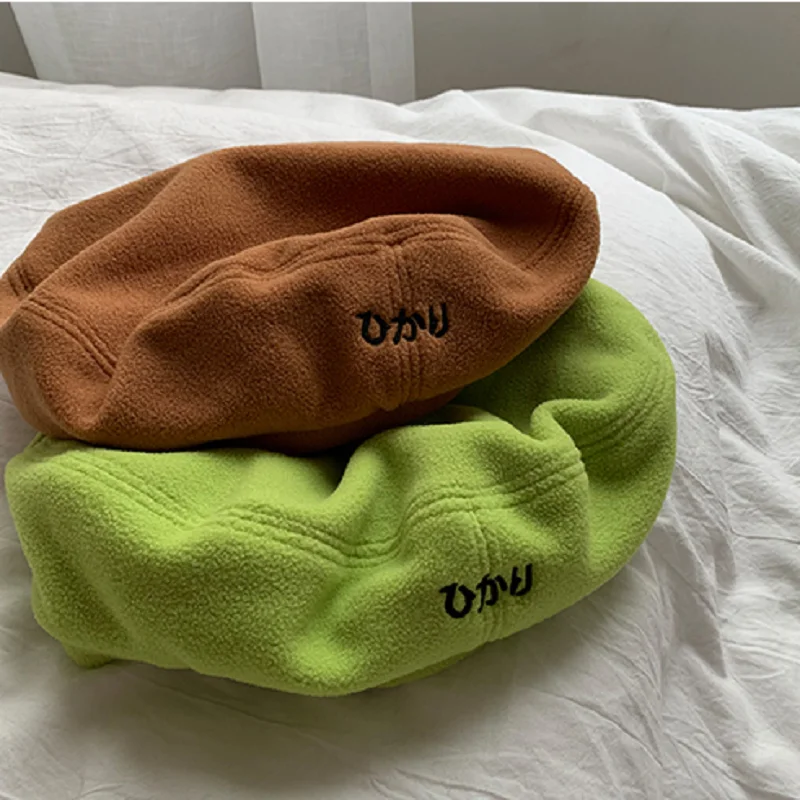 

Women Girl Beret French Artist Warm Wool Winter Beanie Hat Cap Vintage Plain Beret Hats Soft Fabric Elegant Lady Winter Caps