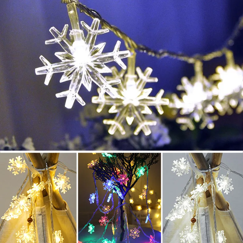 20M 200 Star Ball Small Snowflake String Led Indoor And Outdoor Decorative Lights Wedding Decoration