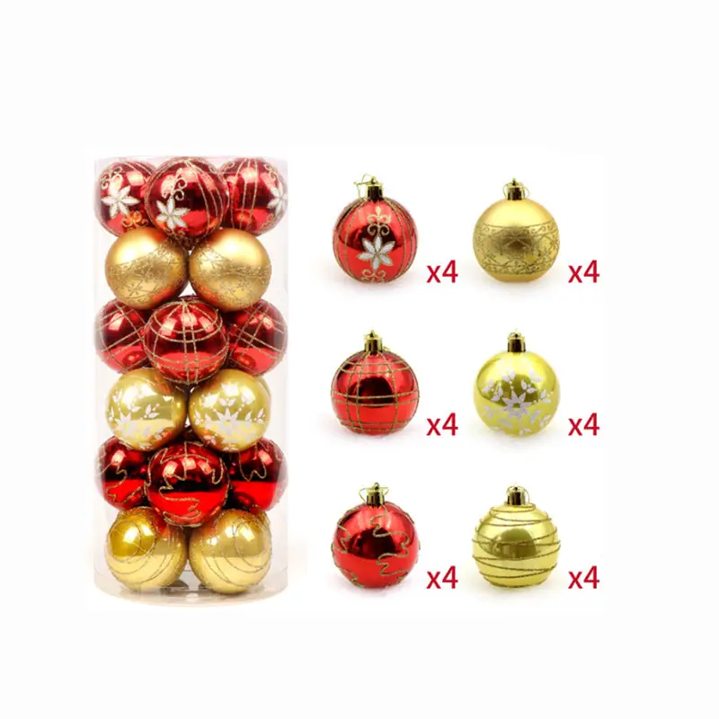 24 шт. Рождественский бал орнамент Рождественская елка кулон для торгового центра