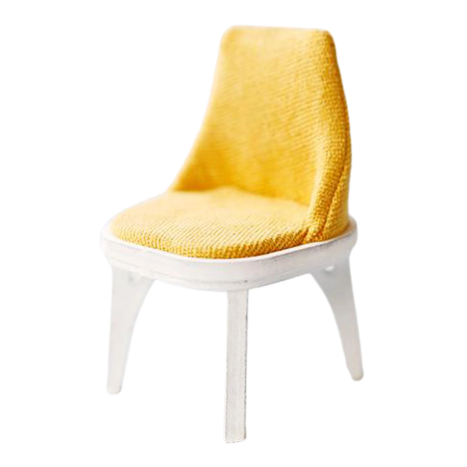 

Wooden 1/12 Scale Doll House Mini High Back Chair Life Scene Decor Gifts