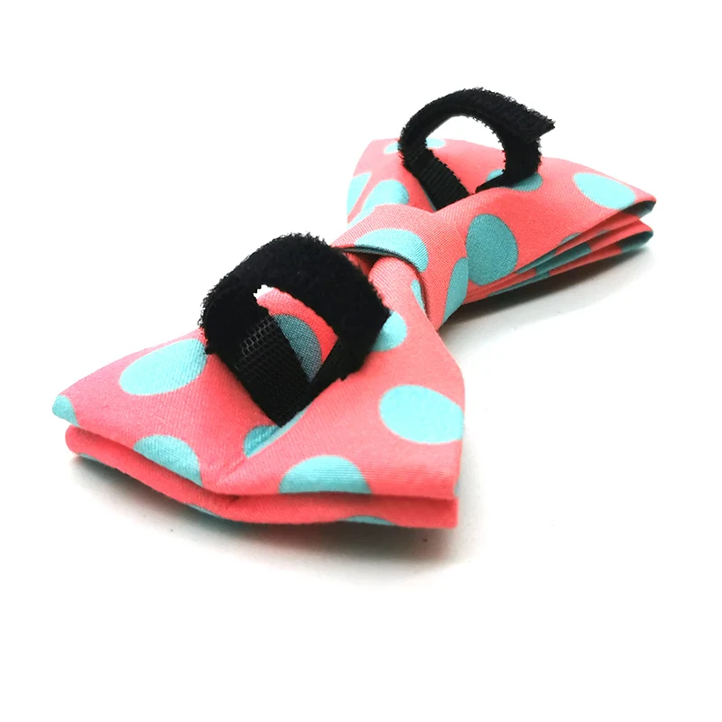 Ошейник и поводок для собак в горошек с галстуком-бабочкой больших маленьких