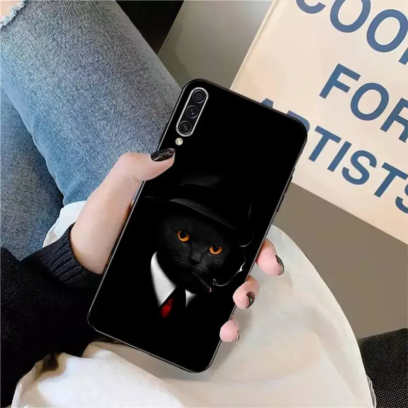 

Cute cat funny animal Phone Case For Samsung galaxy A S note 10 7 8 9 20 30 31 40 50 51 70 71 21 s ultra plus