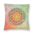 Наволочка для диванной подушки с изображением цветов жизни, 45x45, винтажная, с геометрическим узором Чехлы для подушек