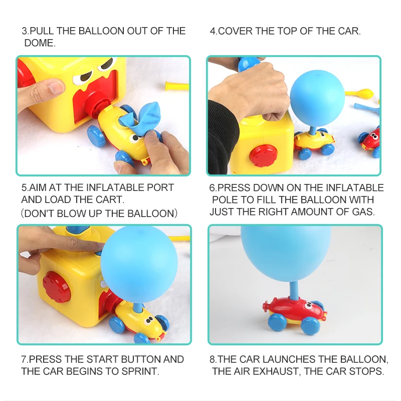 

Air-powered car balloon car children's educational toys 3 years old stem science toys boys kindergarten toys for kids