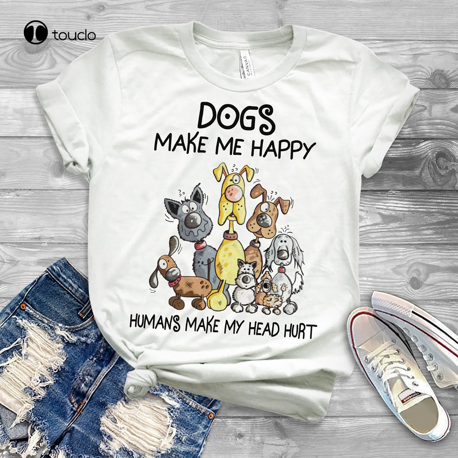 

Футболка мужская с надписью «Make Me Happy Human», белая
