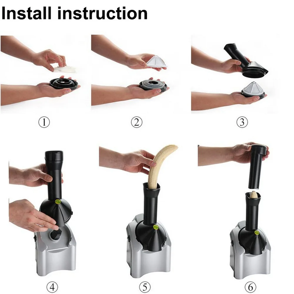 

2021 Upgraded Ice Cream Machine Homemade Fruit Dessert Machine High Quality Fruit Maker Milkshake Stainless Steel Ice Cube Maker