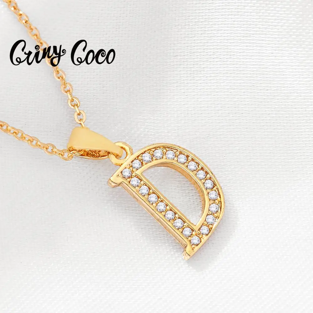 Cring Coco 26 D Подвески на английском языке буквы ожерелья для детей женщин золотого