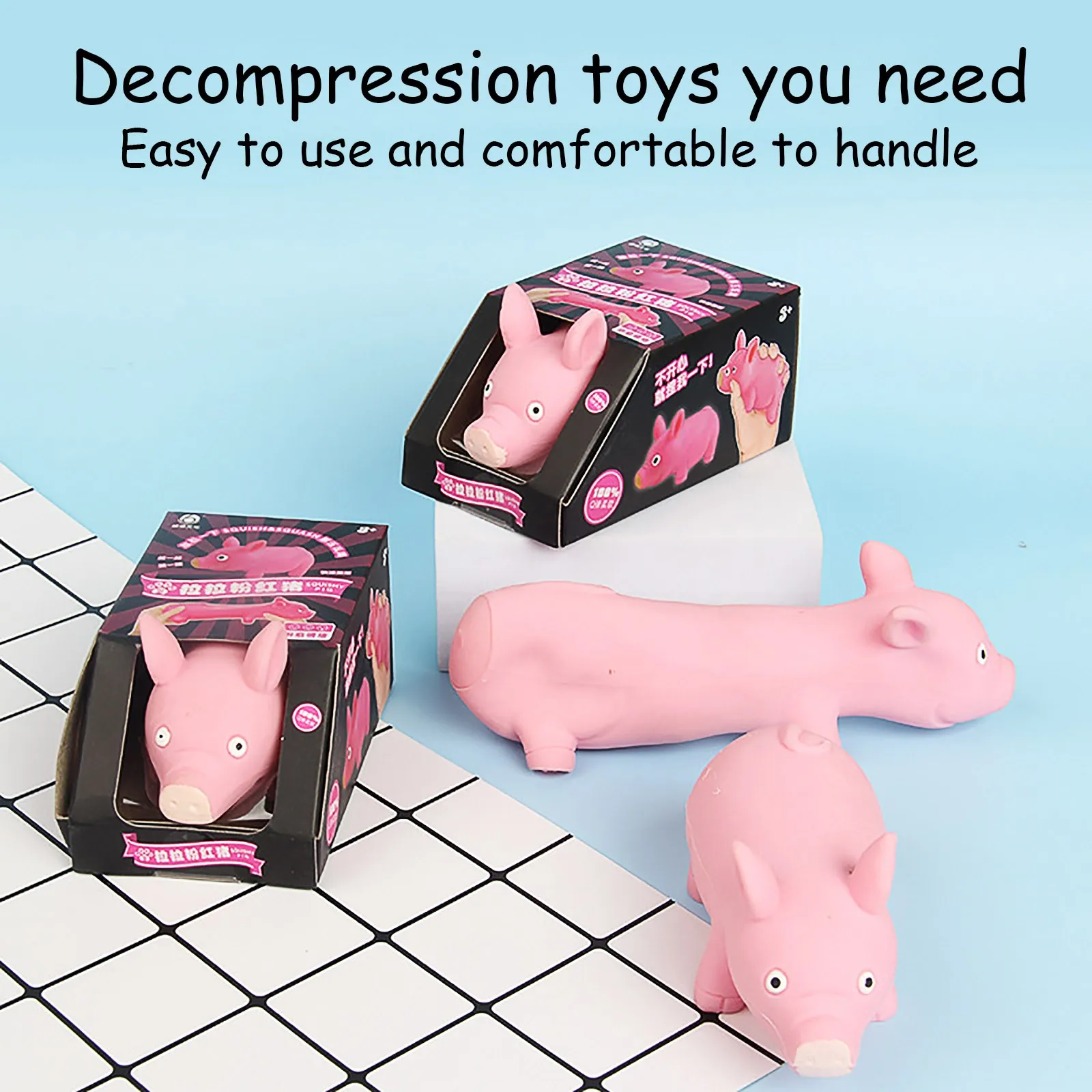 

Cute Pig Decompression Toy Stretch Pinch Restores Pig Toy RelieveStress Toy Antistress Stress toy Decompression fidget