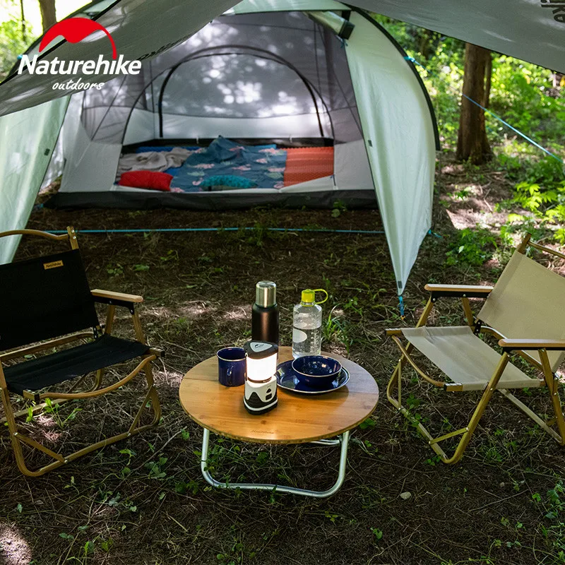 Naturehike Кемпинг круглый складной стол Бамбуковый портативный подшипник 30 кг