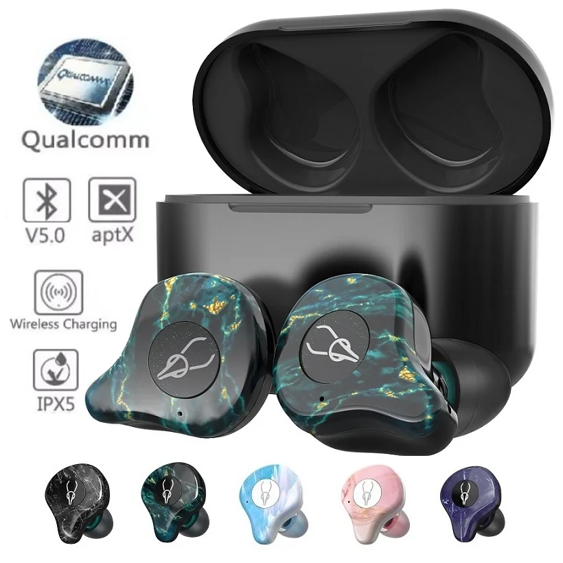 TWS наушники Sabbat E12 Ultra Marble Color Bluetooth Qualcomm V5.0 aptx беспроводные Hi-Fi с шумоподавлением |