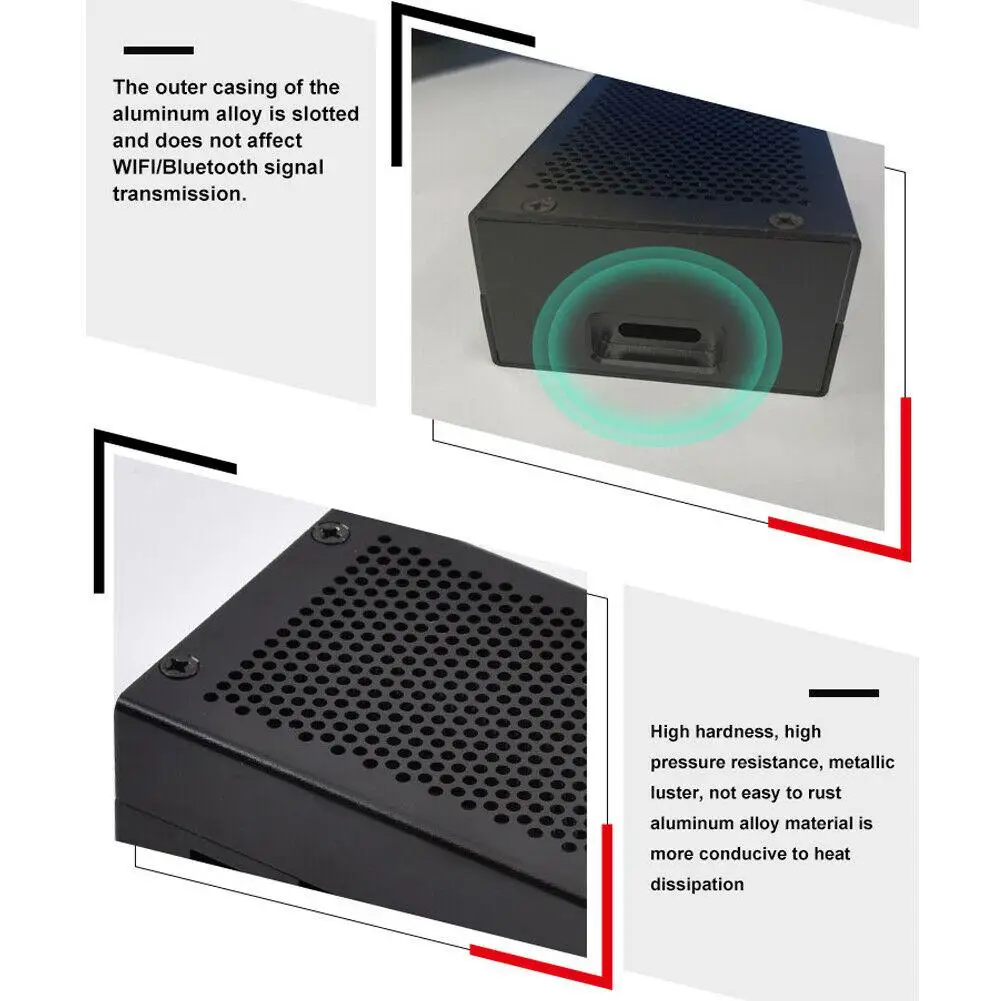 Подходит для Raspberry Pi 4 металлический корпус защитный чехол Корпус алюминиевый