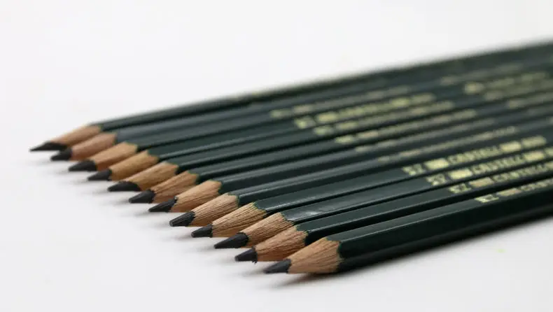 12 шт. Faber Castell 9000 графитовый карандаш для рисования и эскизов 6H 5H 4H 3H 2H H F HB B 2B 3B 4B 5B 6B