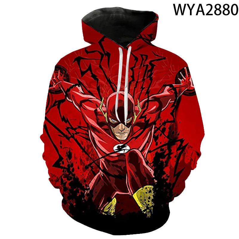 

2020 New Painting Superhero Flash Men And Women Children's Pullovers 3d Printing Sweat Shirt Hoodies Boys Girls Kids Casual Over
