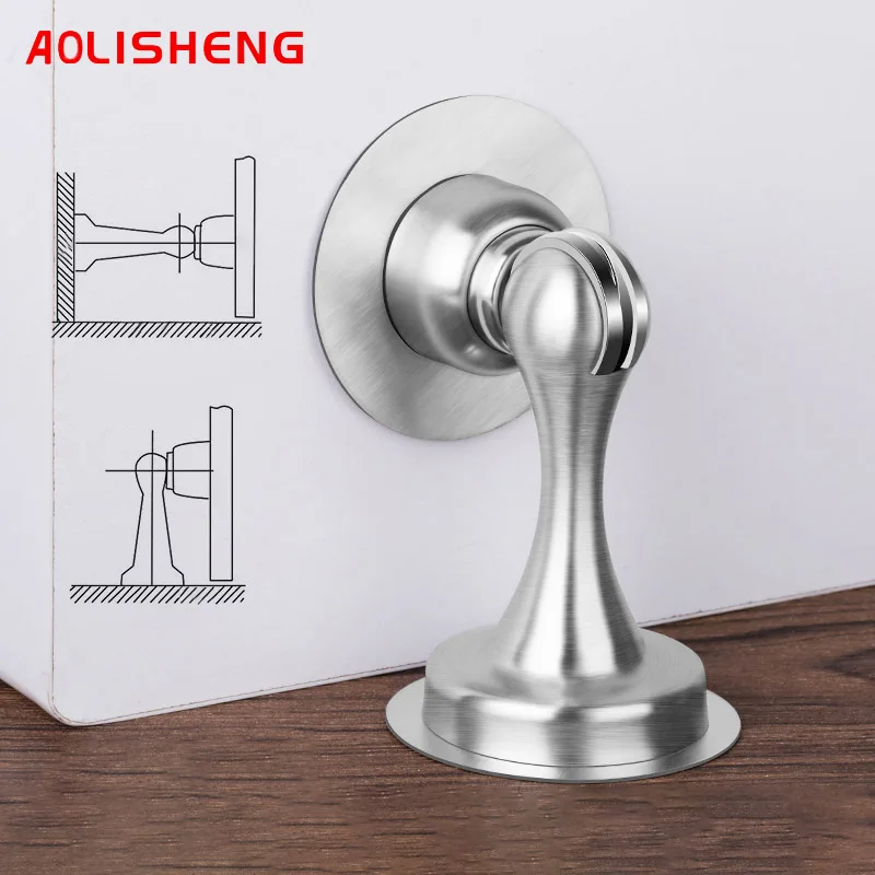 Всасывающая дверь из нержавеющей стали с бесплатным отверстием стопор для двери