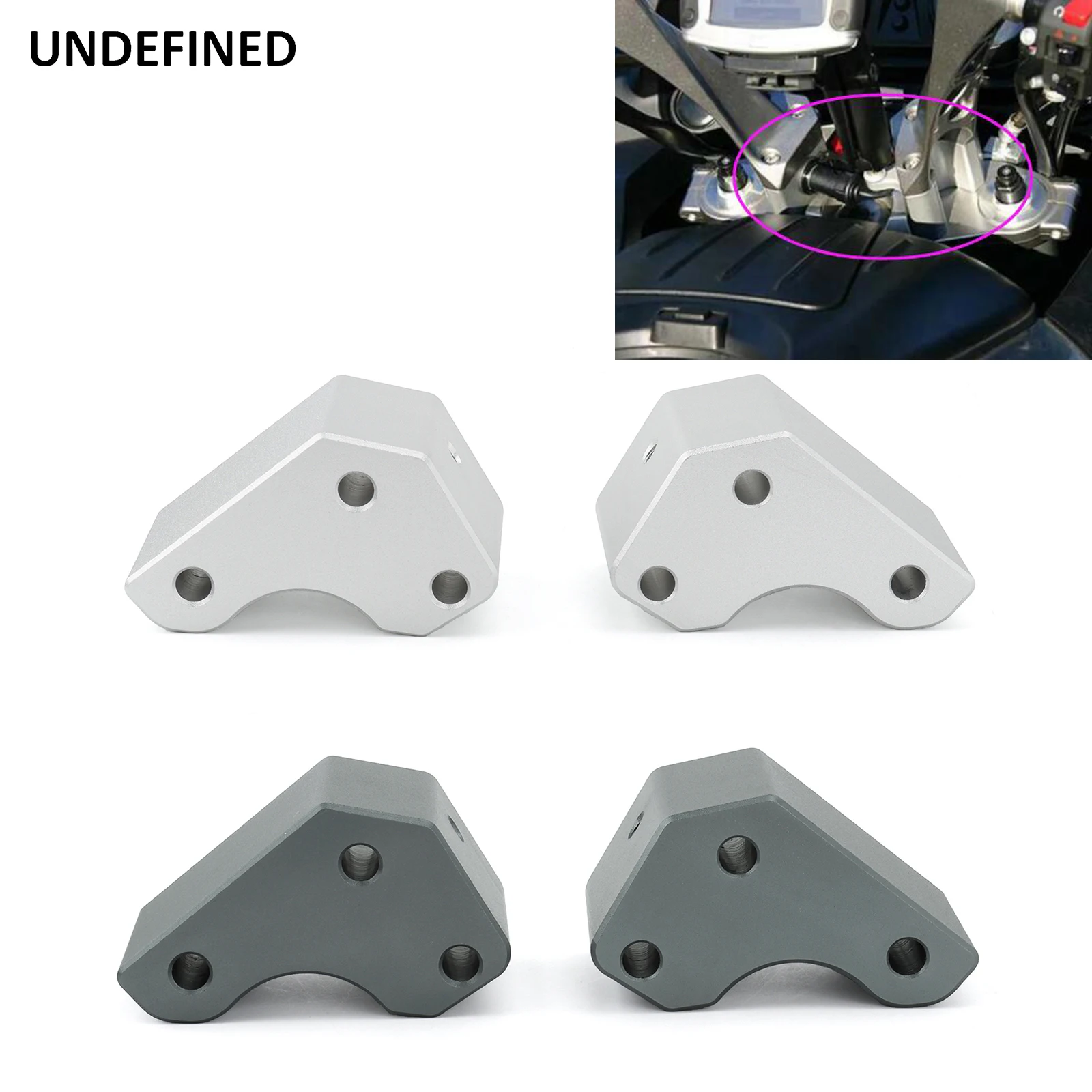 

Motorcycle Handlebar Risers Height Up Adapters For Kawasaki GTR1400 ZG1400 Concours 1400 GTR 1400 2008-2020