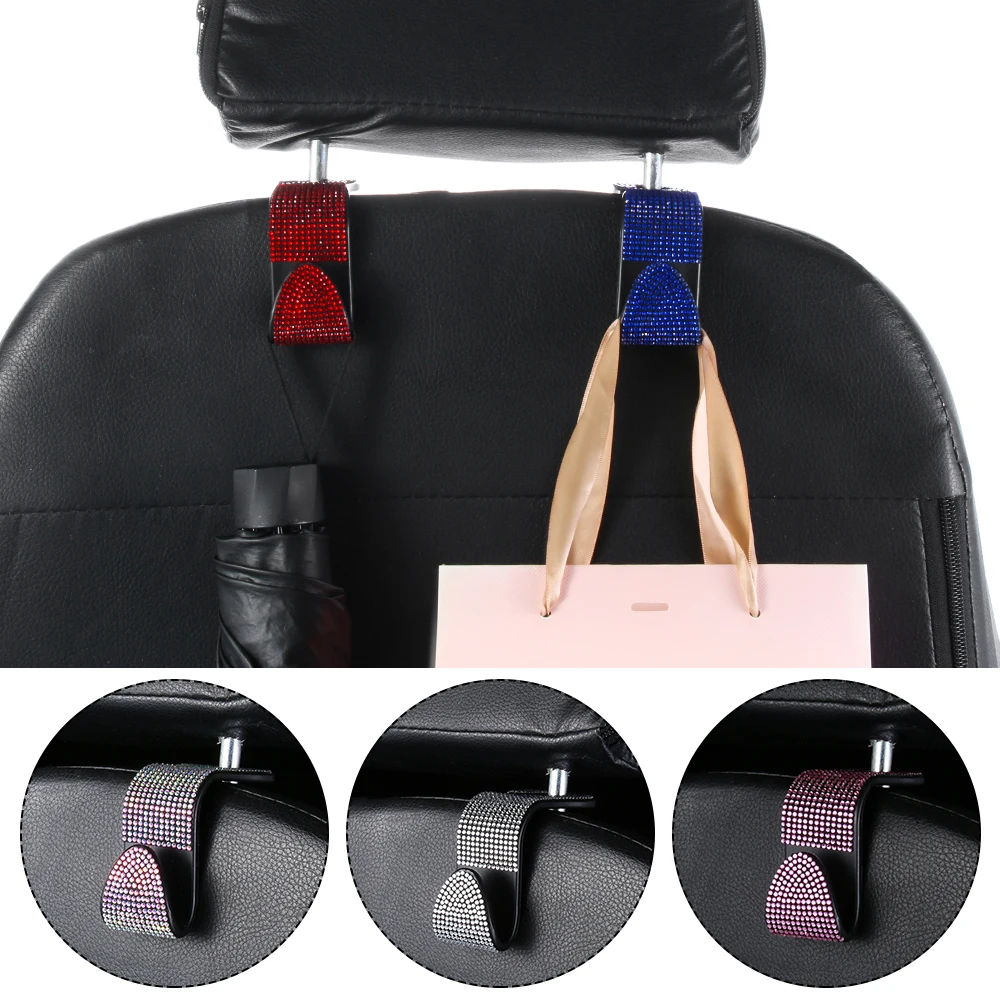 

Алмазные украшения Стразы, вешалка, автомобильная лампа, Универсальное крепление на подголовник, держатель для хранения, аксессуары для ин...