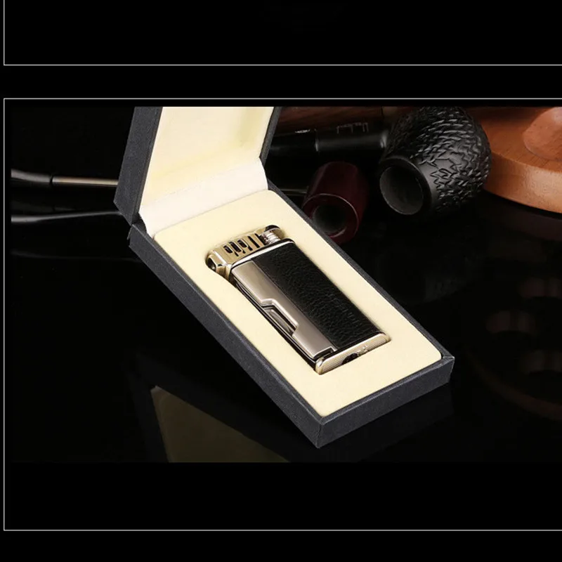 Бутановая струйная зажигалка для мужчин компактная с трубой без газа аксессуары