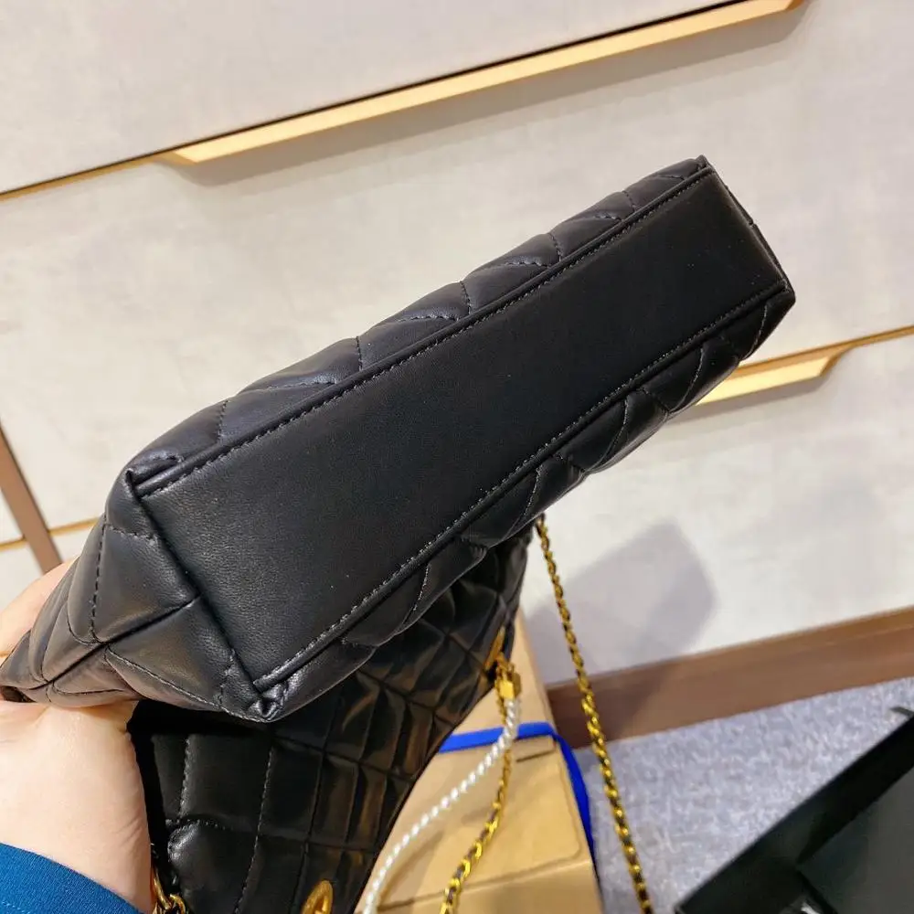 

Folding Rhombus Bag With Logo Autumn and Winter New Products Bags for Women Fashionable All-Match Genuine Leather Chain