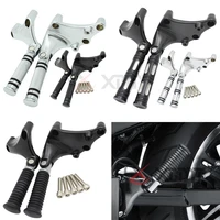 motorcycle rear passenger foot pegs rests pedal assembly w mounting kit for harley sportster xl883 xl1200 x48 2014 2019