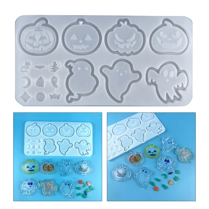 

Силиконовая форма для брелока в виде призрака, тыквы на Хэллоуин