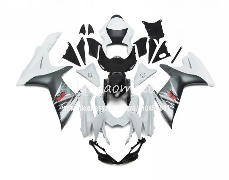 

Injection Fairings kit for SUZUKI GSXR600 750 2015 2016 2017 2018 2019 Bodywork 2011 2012 2013 2014 Fairing KitS White Gray
