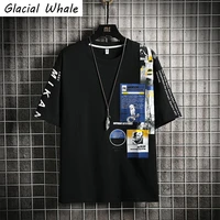 glacialwhale mens t shirt men 2021 summer hip hop graffiti print t shirts streetwear harajuku black oversized t shirt for men