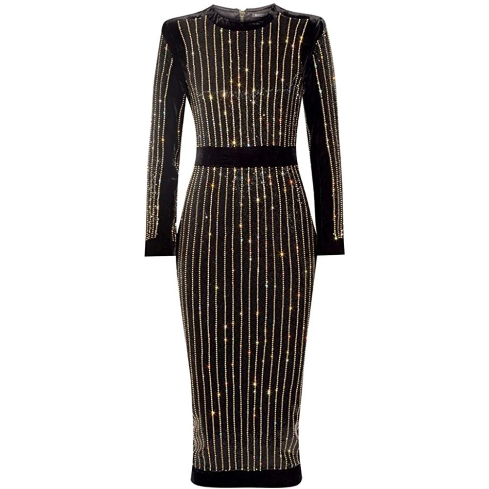 Женское облегающее платье с длинным рукавом украшенное оленем новинка зимы 2019