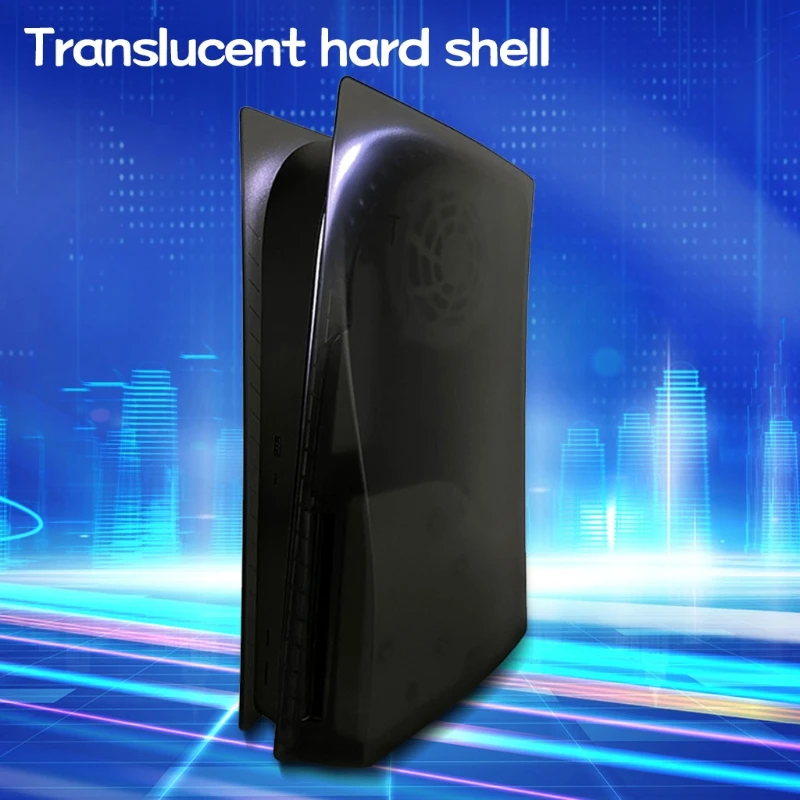 

L41E Dustproof Optical Drive Version Translucent Black PS5 Hard Shell Protective Cover Shell For PS5 ABS Anti-Scratch Protect
