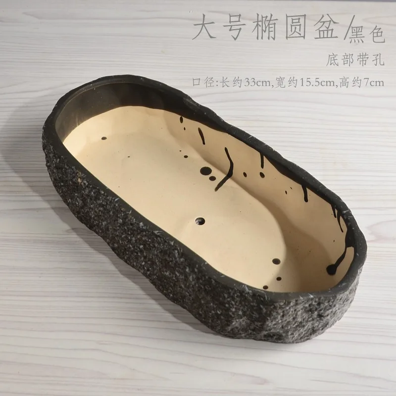 1 шт креативные мраморные овальные керамические бонсай цветочные горшки для