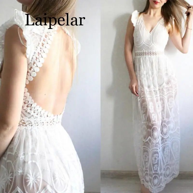 

Лето 2021 Женская Сексуальная туника с v-образным вырезом, нарядное платье с низким вырезом на спине Повседневное платье-футболка вечерние пл...