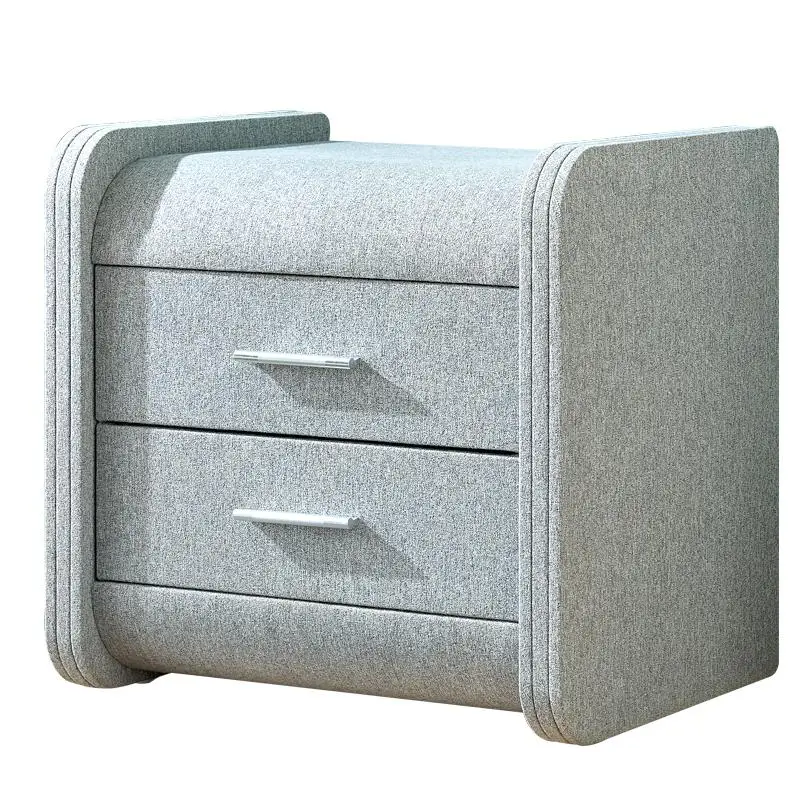 Современный минималистичный прикроватный столик круглая кожаная ткань для