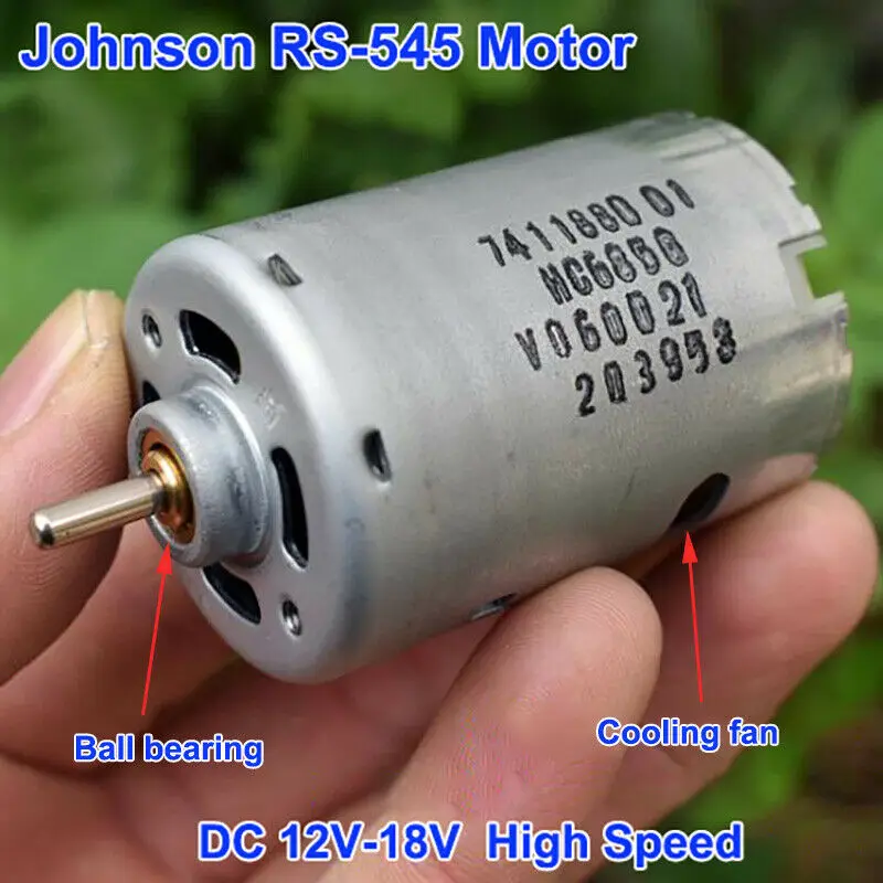 DC 12V 18V 25000 об/мин JOHNSON HC685G RS 545 мотор с охлаждающим вентилятором шарового