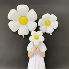Белые гелиевые шары с маргаритками, 1 шт., реквизит для фотосъемки на день рождения ребенка, шарик с яйцами, украшение на свадьбу, День святого Валентина