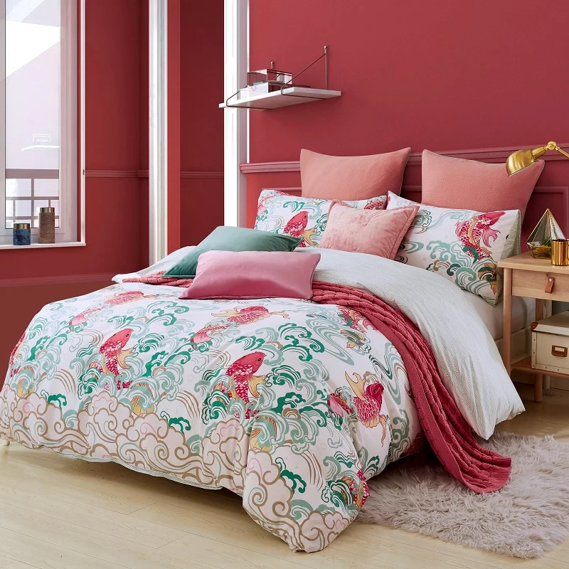 3pcs Bed Bedding Set Quilt Cover Pillowcase Bedclothes Bed Sheet Reactive Dyed Decorative Gift Duvet Home Hotel Modern Style