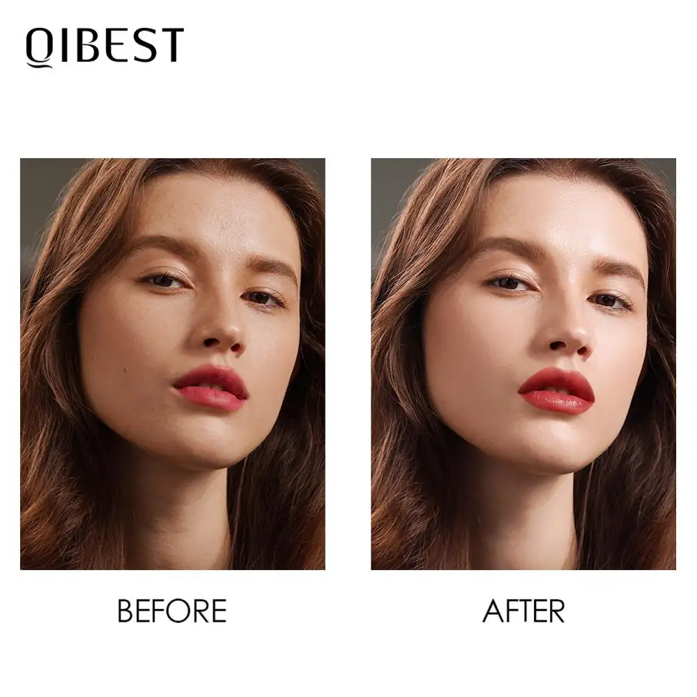 QIBEST основа для макияжа жидкая матовая с высоким покрытием осветляет