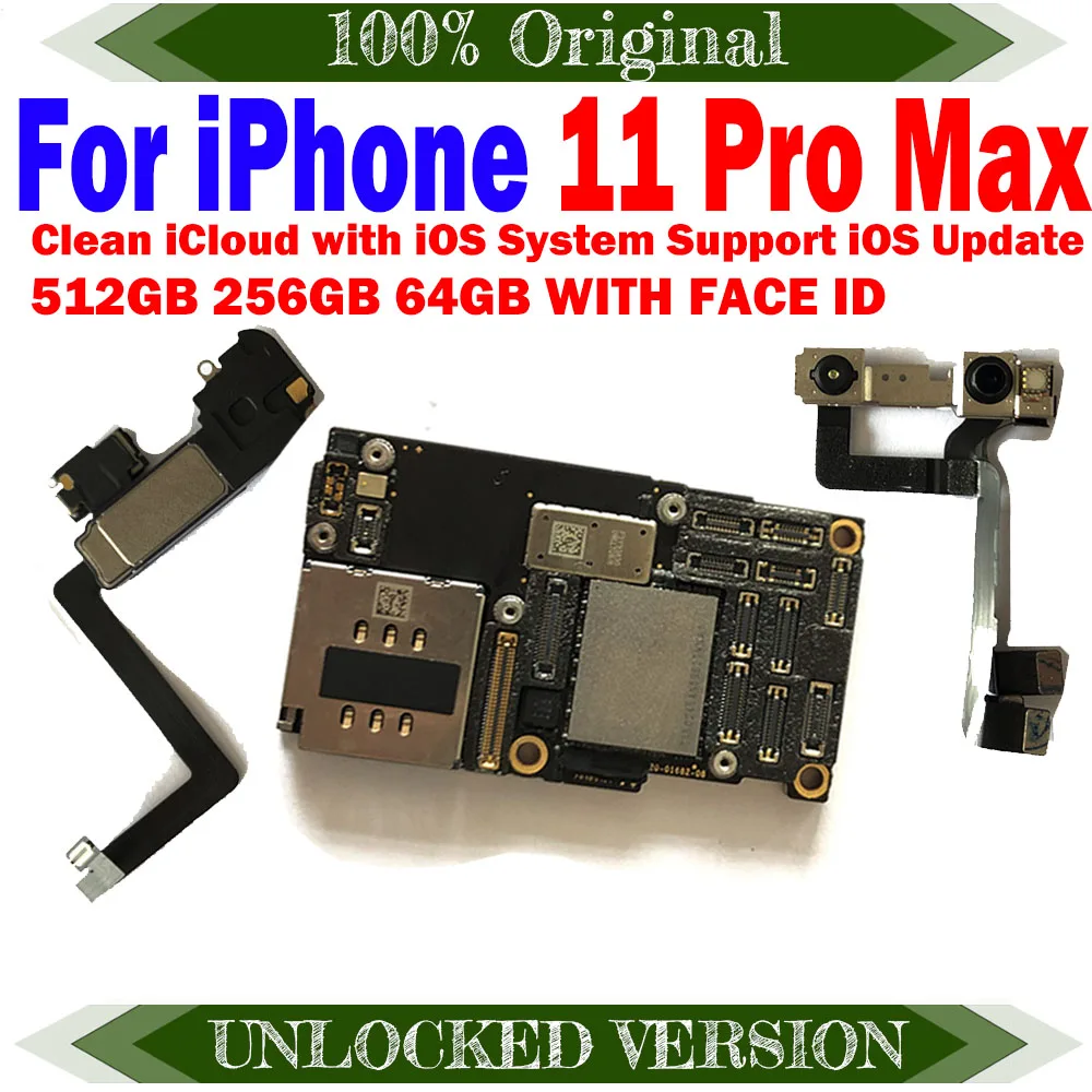Материнская плата для iPhone 11 PRO MAX с Поддержкой FACE ID обновление iOS 4G LTE сотовая