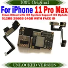 Материнская плата для iPhone 11 PRO MAX с Поддержкой FACE ID обновление iOS 4G LTE сотовая сменная Материнская плата чистая iCloud