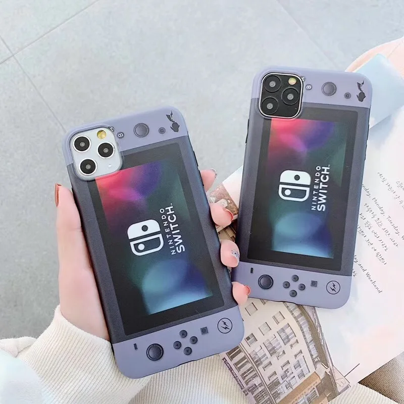 Black Game console SWITCH Remote Control Handle Phone Case For Apple iPhone 11 Pro Max 7 8 6 6s Plus X XS Xr Gamepad IMD Cover | Мобильные