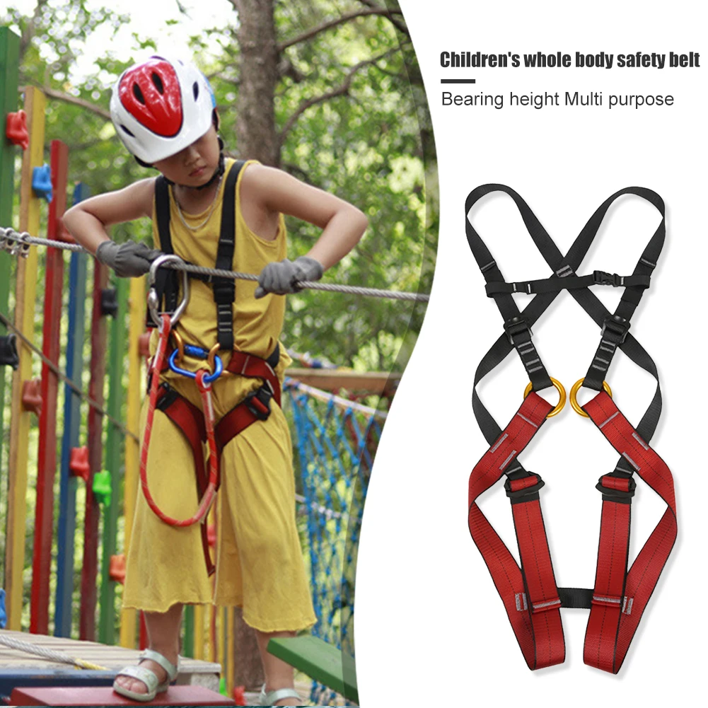 

Детский ремень безопасности для скалолазания, портативное Уличное оборудование для кемпинга, аксессуары для игр в джунглях и приключений, ...
