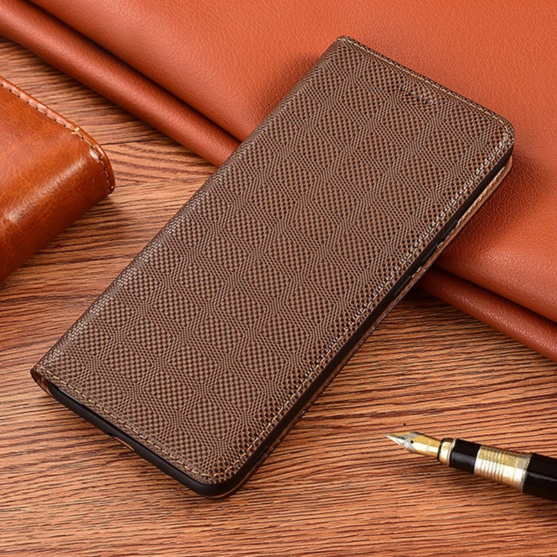 

Luxurious Cowhide Genuine Leather Case Cover for Motorola Defy (2021) 6.5" Wallet Flip Cover
